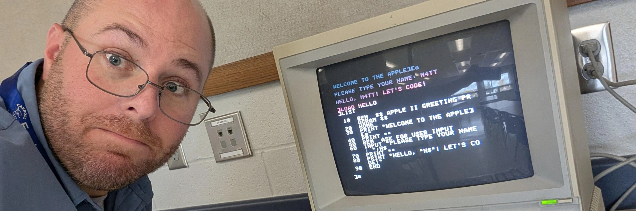 Working on an Apple][e