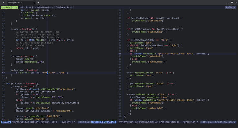 Screenshot of Vim