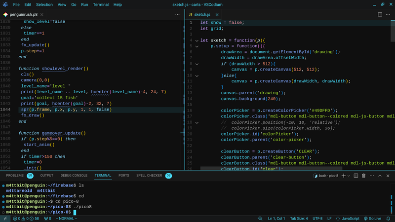 Cyan Bits Theme in VSCodium